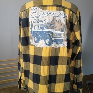 Yellow & Black Plaid Men's Shirt